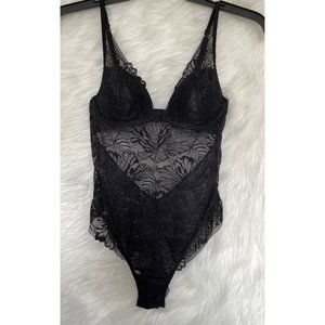 NWOT Victoria's Secret Sexy Black Lace Teddy Size M